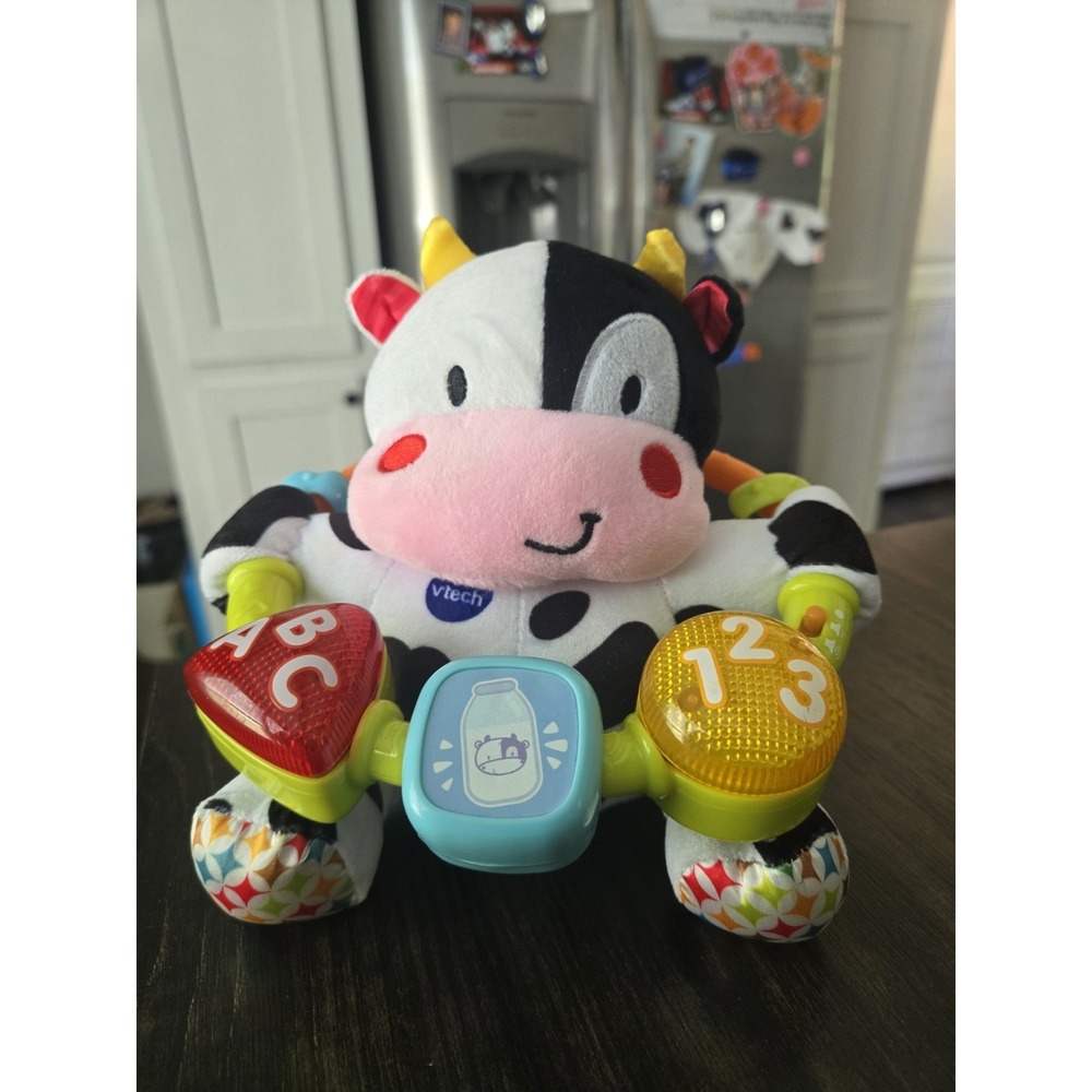 VTech Lil' Critters Moosical Beads Plush Cow Musical Baby Toy Stuffed Animal